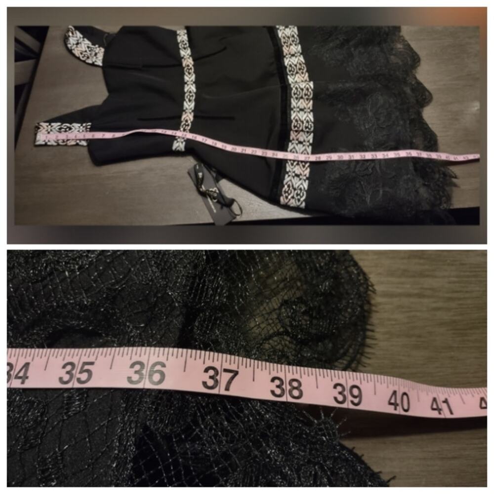 Bronx and Banco Ethnos Ruffle Black Sleeveless Dress Size 6 / Medium - Picture 8 of 16
